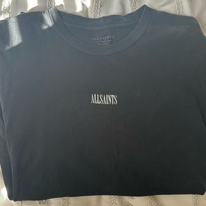 All Saints men oversized relaxed fit t shirt, moderately worn